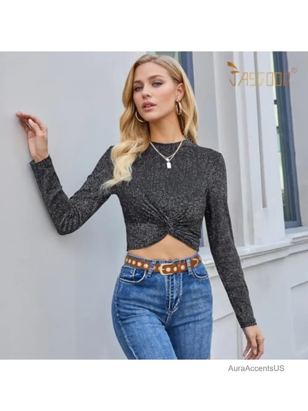 Faux Leather Studded Punk Belt for Women - PU Leather Belts for Jeans, Pants,